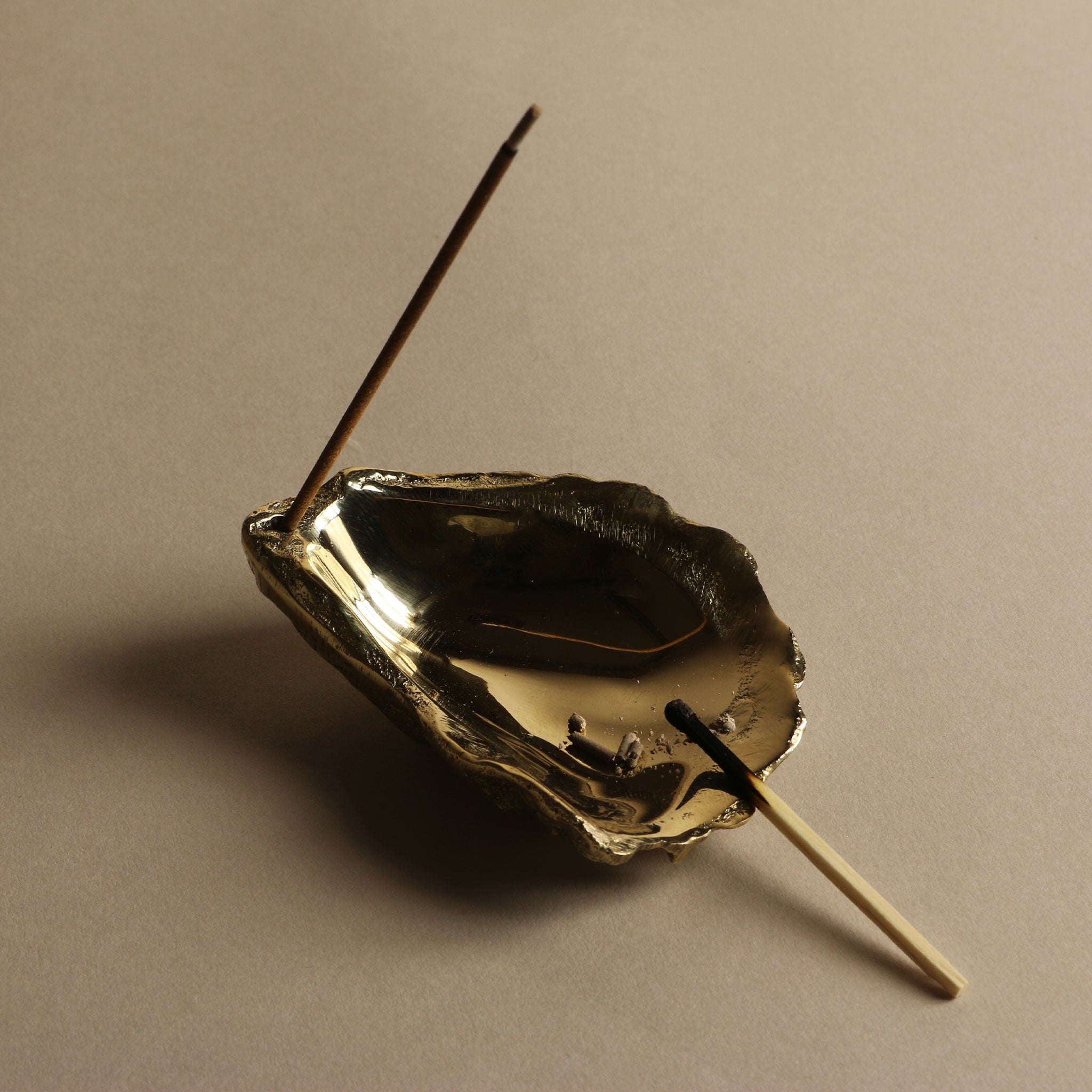 Brass Oyster Incense Holder  Designed in Melbourne, Australia