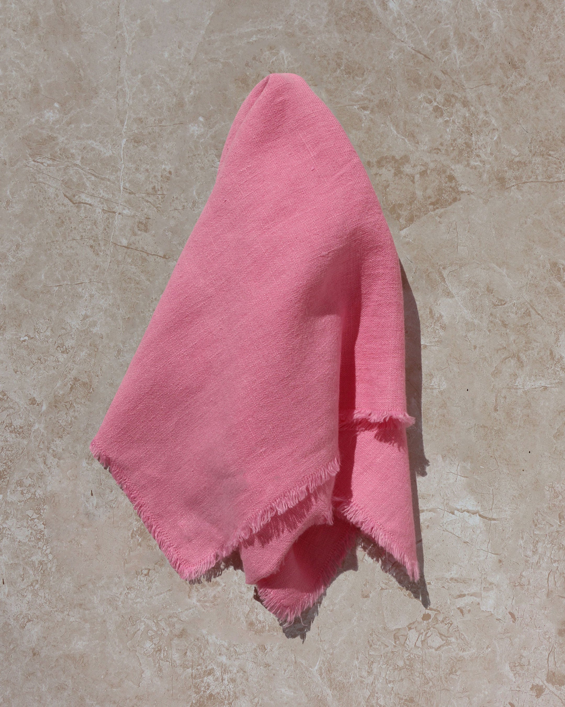 Frayed Linen Table Napkins | Rosé