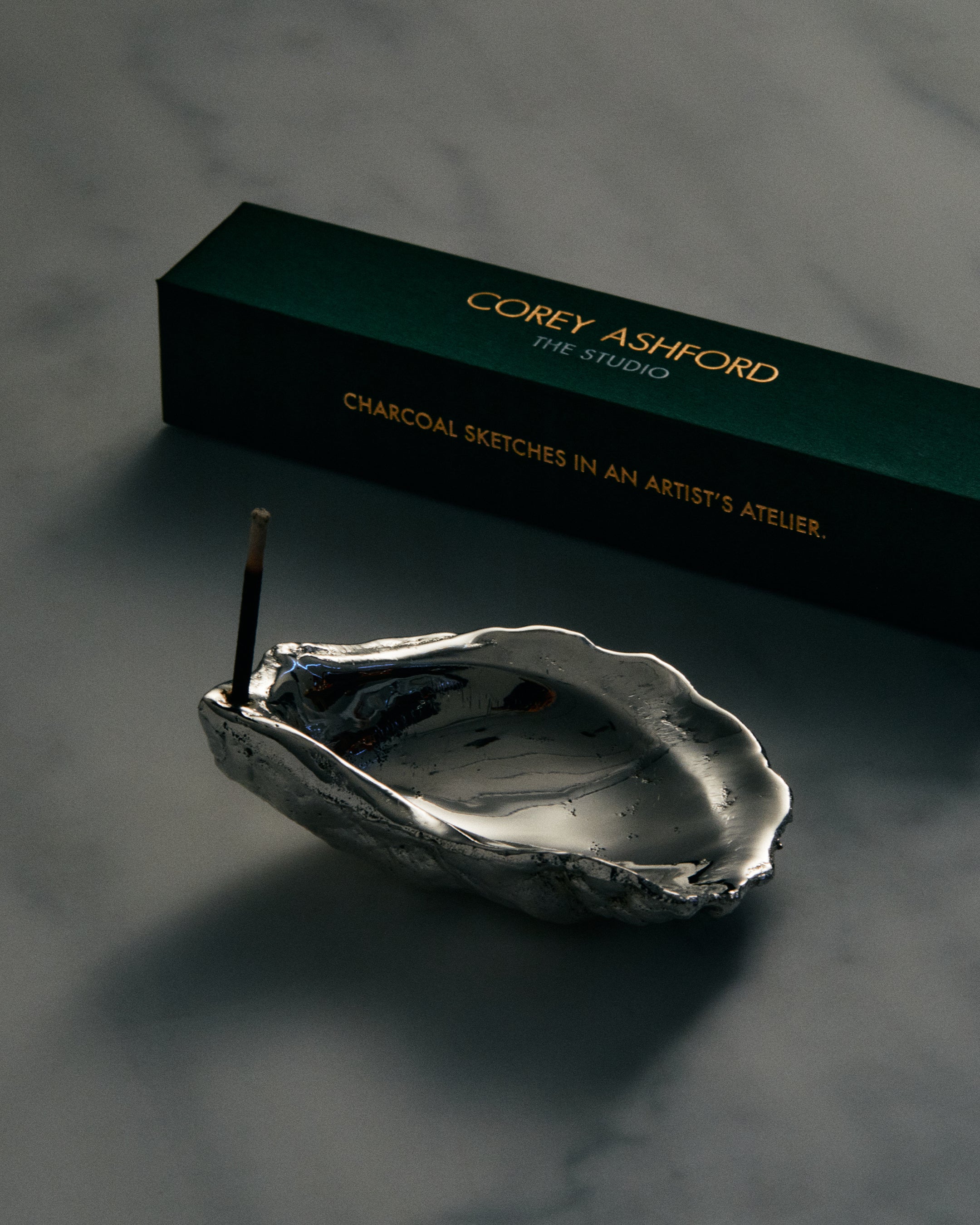 Oyster Incense Holder | Silver