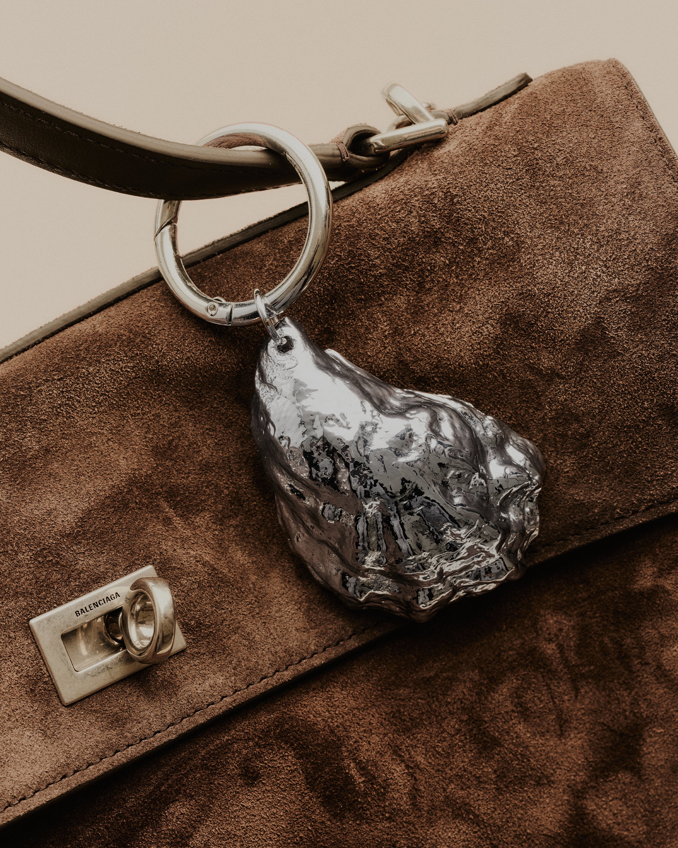Oyster Keyring | Silver