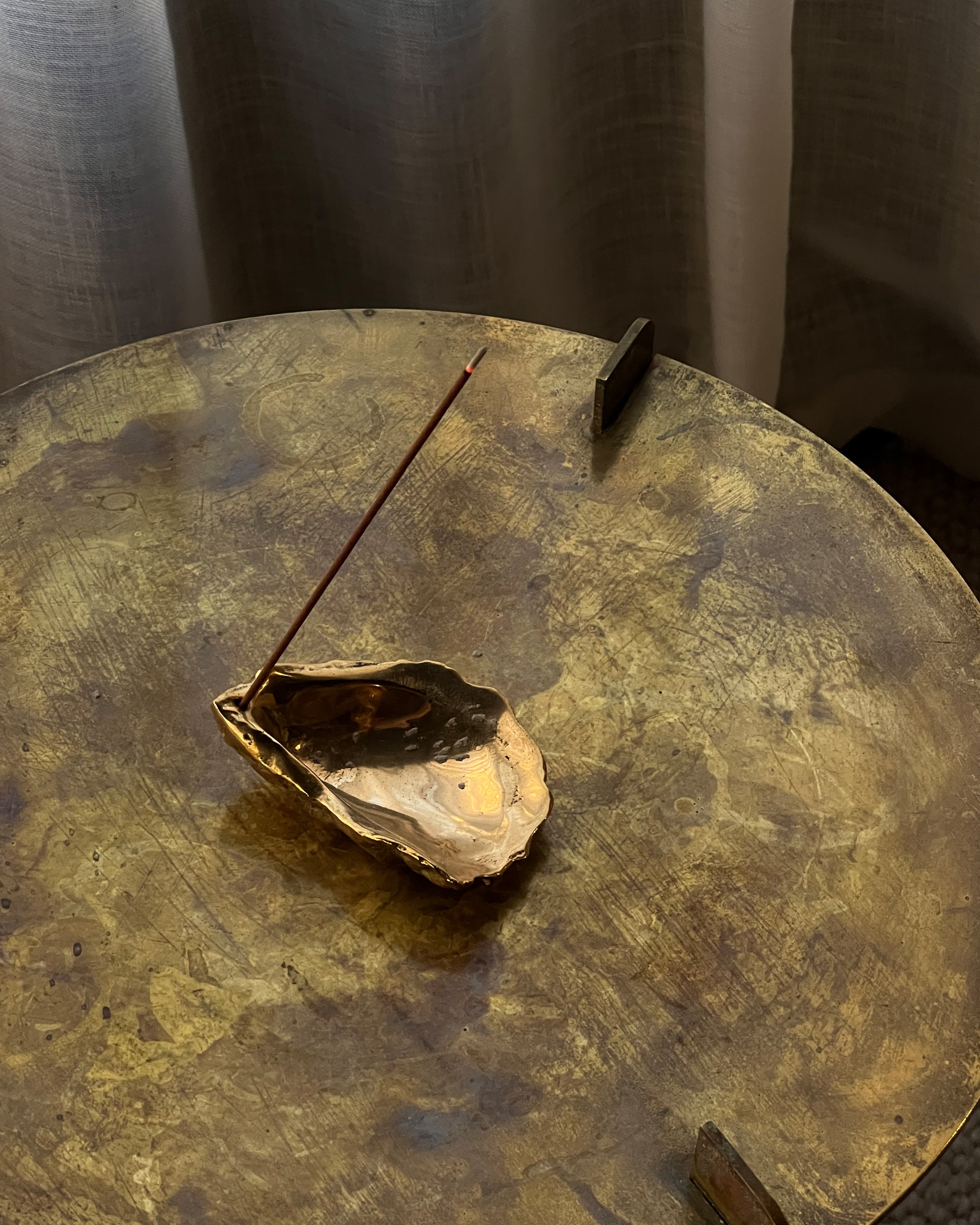 Oyster Incense Holder | Brass