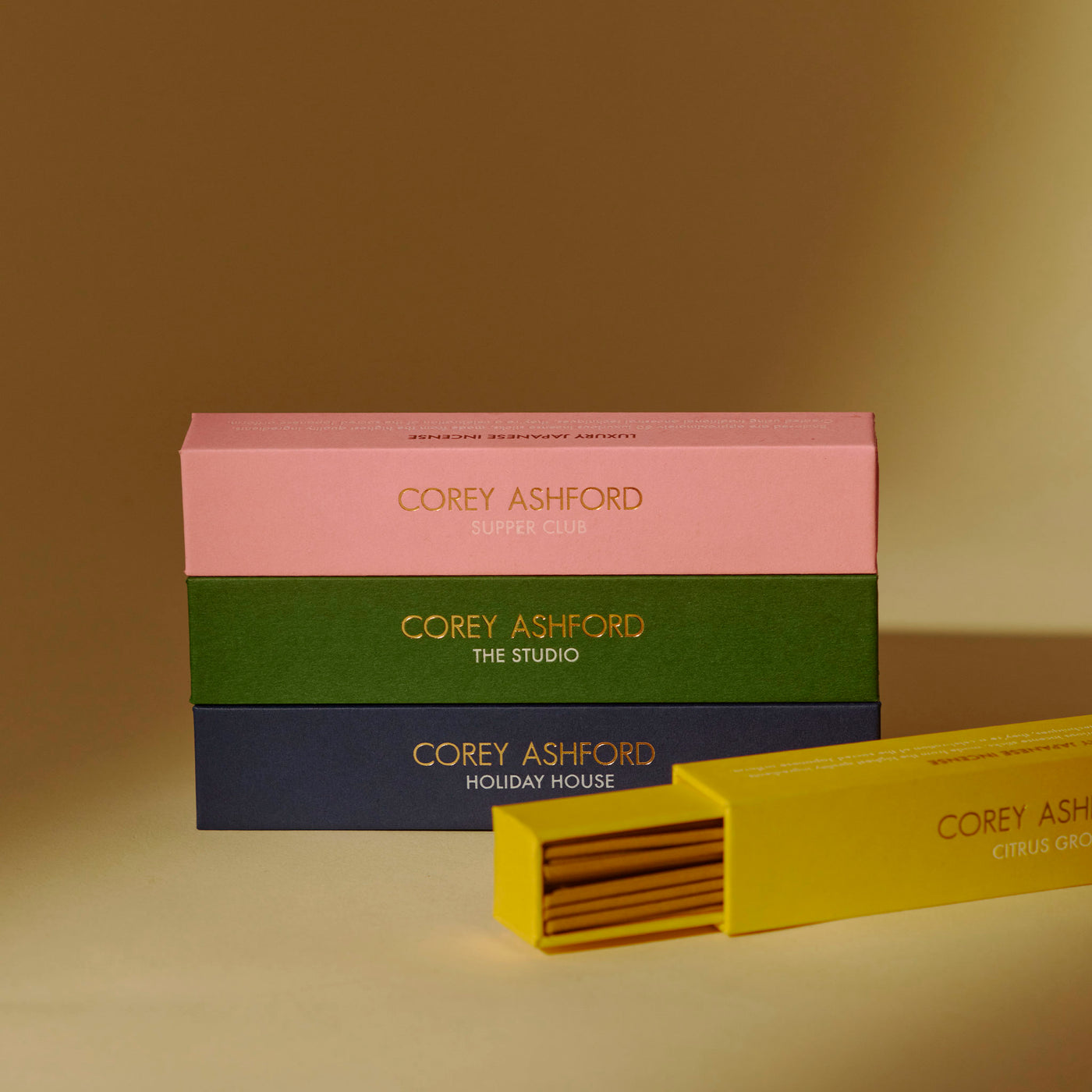 Luxury Japanese Incense and Brass Oyster Holder COREY ASHFORD